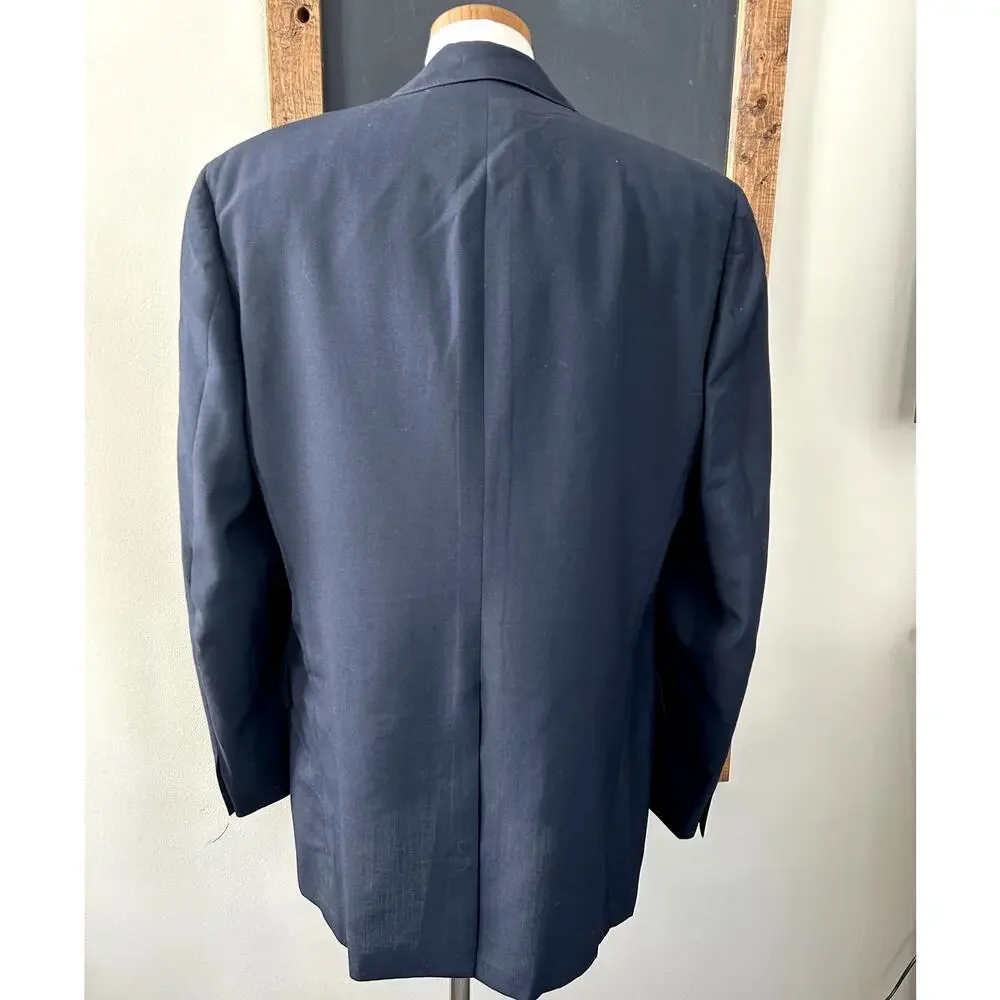Vintage Austin Reed Regent Street Walkers Navy Sport Coat SIZE 42R Preppy Career